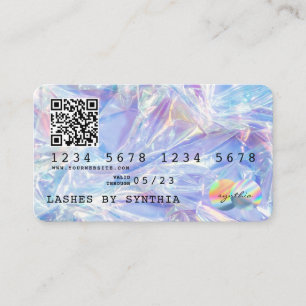 Visita Código QR Hológrafo Estilo de Cartão de Crédito Mo