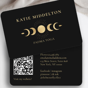 Visita Código QR - Moon Yoga Reiki Wellness Cartão de vis