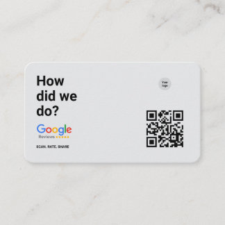 Visita Como Fizemos? | Cartão QR de Revisão Minimalista d