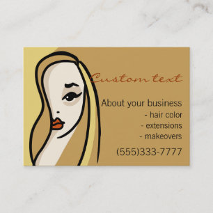 Visita Composição loura do cabelo do modelo de cartão 