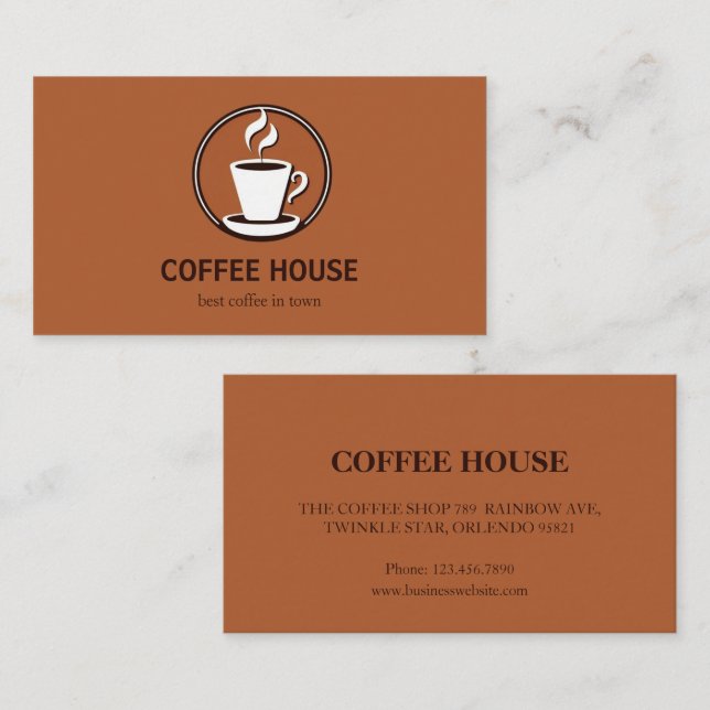Visita Compro de café simples mínimo barista cartão de vi (Frente/Verso)