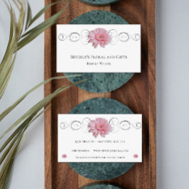 Visita Compro Floral de Gerber Daisy Rosa Cartão de visit