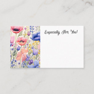 Visita Cópias Editáveis Cartão de Mensagem de Buquê de Co