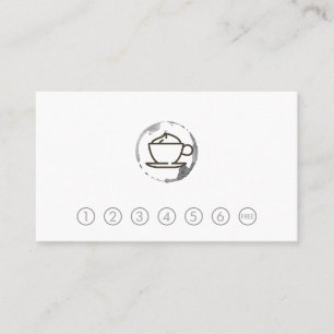 Visita Copo de café e cartão de perfurador da mancha