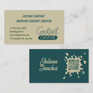 Visita Criador de Conteúdo de Casamento Cartão de Negócio