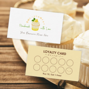 Visita Cupcake Limão Citrus de Cartão de Lealdade para Cl
