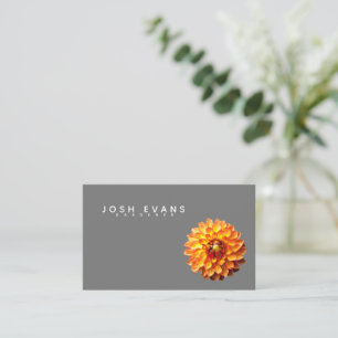 Visita Dahlia Floral Minimalista Oceânica Cartão de visit