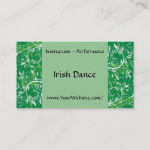 Visita Dança irlandesa - modelo de cartão de negócios