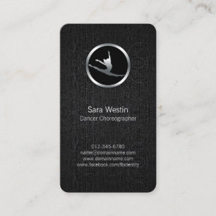 Visita Dancer Choreógrafo Chrome Dancer Cartão de visit