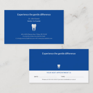 Visita Dentista Cartão de Nomeação Dental