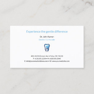 Visita Dentista   Cartão de Nomeação Dental