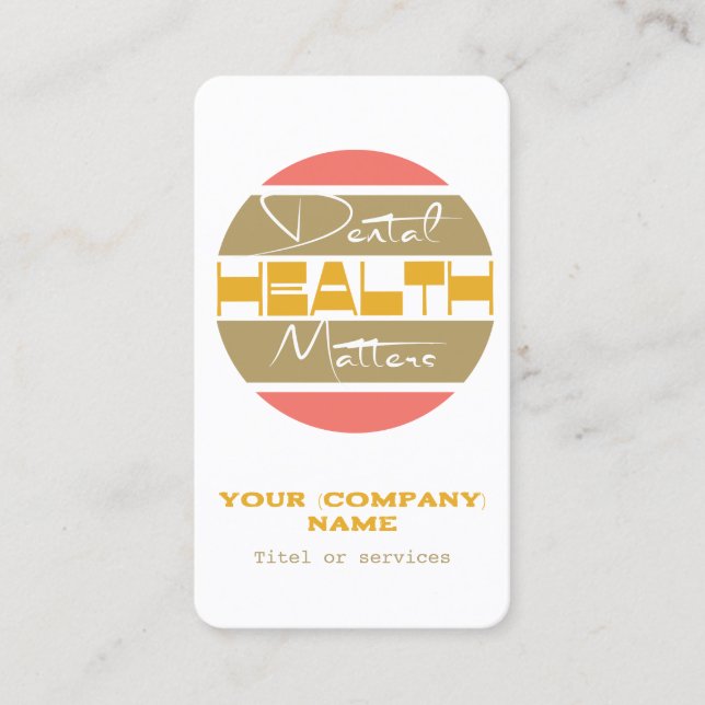 Visita Dentista, profissionais de saúde dentária Cartão d (Frente)