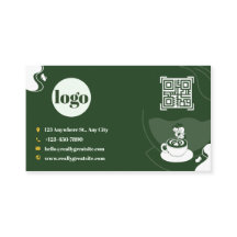 Design de Cartão de Fidelidade de Café Verde