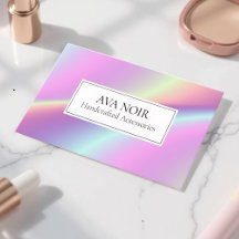 Design Moderno de Cartão de Marca Holográfico Edit
