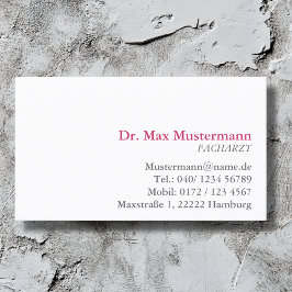 Visita doutor simples cartão de presentação