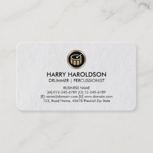 Visita Drummer Drummer Percussionista Cartão de negócio