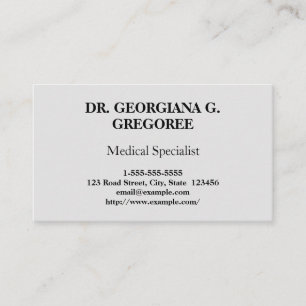 Visita Elegant & Classy Medical Specialist Cartão de visi