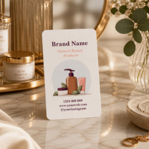 Visita Elegante Mínimo Produtos de Beleza Cartão de visit
