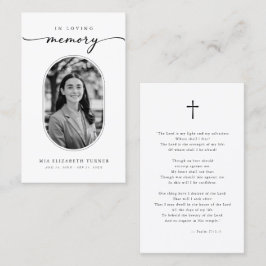 Visita Elegante No Amor Memória Foto Cartão Funeral De Or