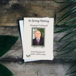 Visita Elegante Simples Cartão de Oração Em Memória Amoro