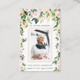 Visita Em memória de amor | Cartão de Oração Funeral Foto