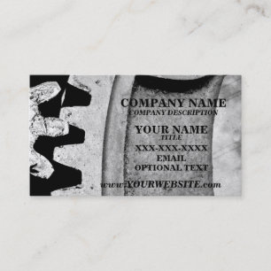 Visita ENGRENAGENS MECÂNICAS - modelo de cartão de