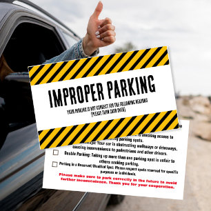 Visita Estacionamento incorreto do cartão de reclamação