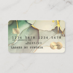 Visita Estilo de Cartão de Crédito de Aquarela com Abstra