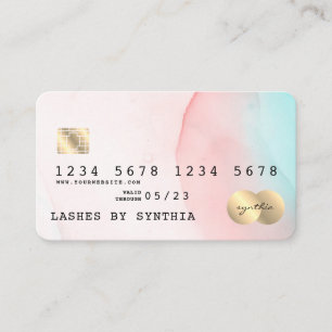 Visita Estilo de Cartão de Crédito de Aquarela com Abstra