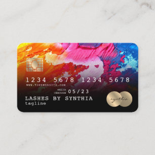 Visita Estilo de Cartão de Crédito de Arte Colorido abstr