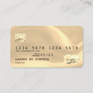 Visita Estilo de Cartão de Crédito Moderno Dourado Adicio