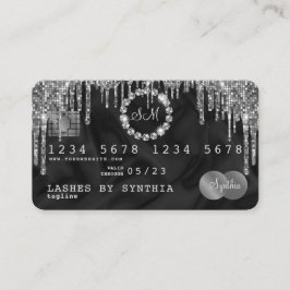 Visita Estilo de Cartão de Crédito Monograma de Diamante 