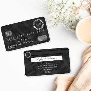 Visita Estilo de Cartão de Crédito Monograma de Diamante 