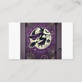 Visita Estilo Limitado 🌙 Cartão de Bruxa Elegante