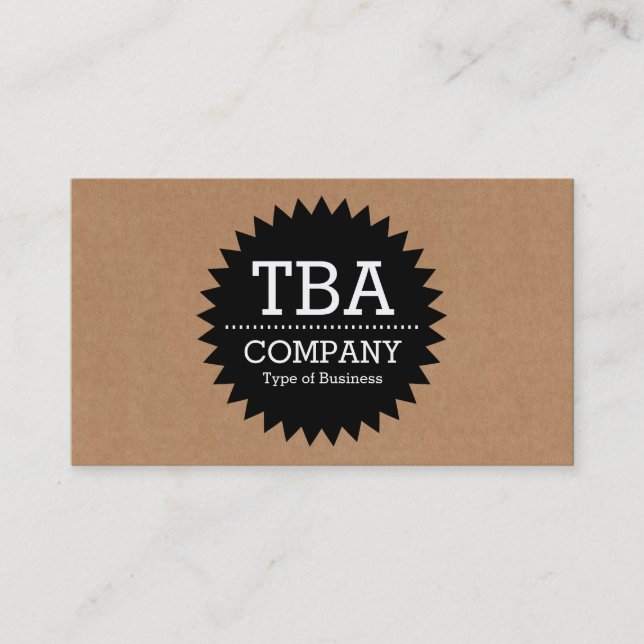 Visita Estrela de círculo preto v2 - Caixa de cartão (Frente)