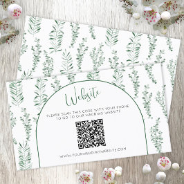 Visita Eucalyptus Greenery Casamento Website Cartão de Có