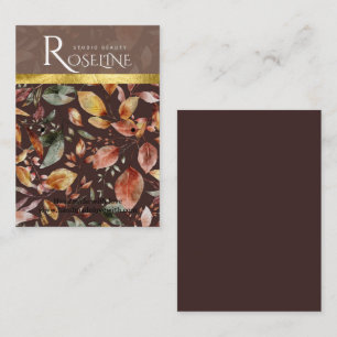 Visita Exibição de cartão de aves marrom e douradas