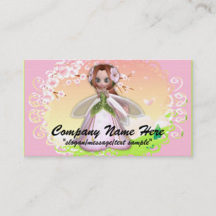 Visita Fantasy Cartão de visita: Fada de Flor de Cereja 3