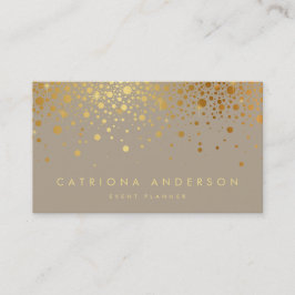 Visita Faux Gold Foil Confetti Pontos Modernos Cartão de