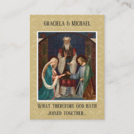 Visita Favor de Casamento Católico Cartão Sagrado Maria J