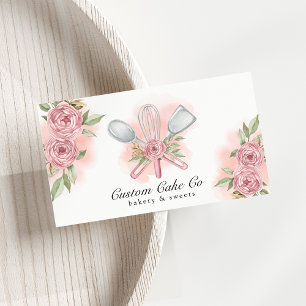 Visita Ferramentas para Confeitaria em Aquarela Cartão de