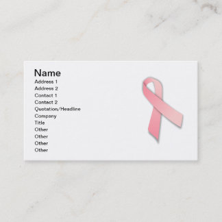 Visita Fita rosa de consciência do Cancer de mama cartão 