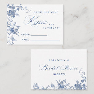 Visita Floral Azul Vitoriano Elegante Quantos Cartão De J