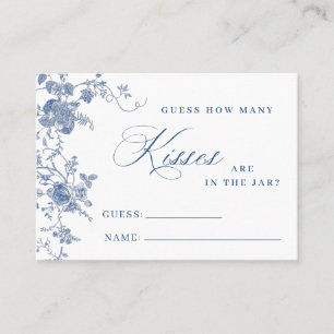 Visita Flores Azuis Elegantes Adivinham Quantos Cartão De