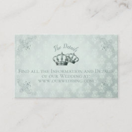 Visita Folga de Seda - Cartão Detalhado de Casamento