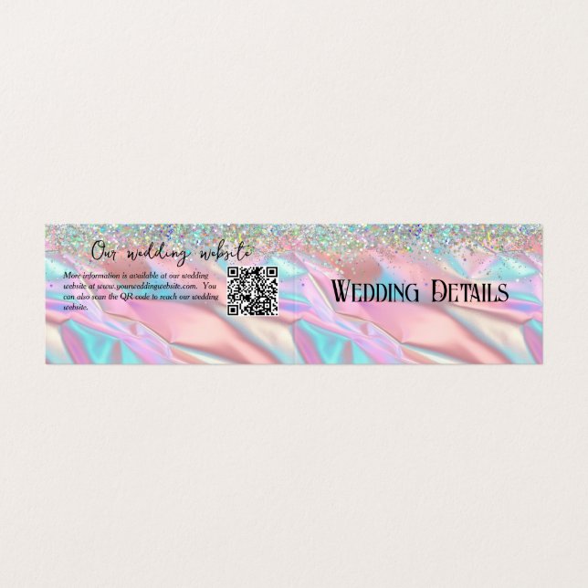 Visita Folha e Cartão de Invólucro para Casamento com Lâm (Exterior Desdobrado)