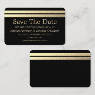 Visita Folhas De Papel Ouro Chic Salvar O Cartão De Data