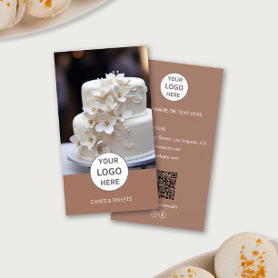 Visita Foto do logotipo da padaria do bolo Cartão de visi