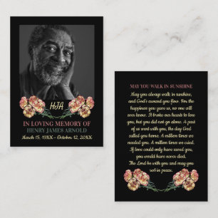 Visita Foto Elegante, Flores De Cravagem, Cartão De Oraçã