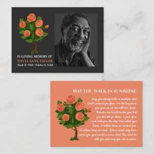 Visita Foto Elegante, Rosa Bush, Cartão de Oração